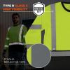 image:imageErgodyne Unisex Adult Glowear 8369bk Essential Hivis Long Sleeve TShirt  Type R Class 3 Black BottomLime