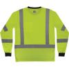 image:imageErgodyne Unisex Adult Glowear 8369bk Essential Hivis Long Sleeve TShirt  Type R Class 3 Black BottomLime