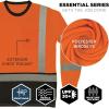 image:imageErgodyne Unisex Adult Glowear 8369bk Essential Hivis Long Sleeve TShirt  Type R Class 3 Black BottomOrange