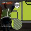 image:imageErgodyne Unisex Adult Glowear 8371bk Performance Hivis Long Sleeve TShirt  Type R Class 3 Black BottomLime