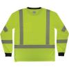 image:imageErgodyne Unisex Adult Glowear 8371bk Performance Hivis Long Sleeve TShirt  Type R Class 3 Black BottomLime