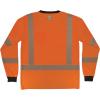image:imageErgodyne Unisex Adult Glowear 8371bk Performance Hivis Long Sleeve TShirt  Type R Class 3 Black BottomOrange