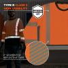image:imageErgodyne Unisex Adult Glowear 8371bk Performance Hivis Long Sleeve TShirt  Type R Class 3 Black BottomOrange