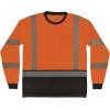 image:imageErgodyne Unisex Adult Glowear 8371bk Performance Hivis Long Sleeve TShirt  Type R Class 3 Black BottomOrange