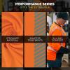 image:imageErgodyne Unisex Adult Glowear 8387 Womens Performance Hivis Long Sleeve TShirt  Type R Class 3Orange