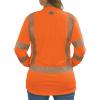 image:imageErgodyne Unisex Adult Glowear 8387 Womens Performance Hivis Long Sleeve TShirt  Type R Class 3Orange