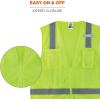 image:imageErgodyne Unisex Class 2 Economy Surveyors Vest  Zipper Tools Orange SmallMedium USLime