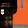image:imageErgodyne Unisex Class 2 Economy Surveyors Vest  Zipper Tools Orange SmallMedium USOrange
