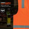 image:imageErgodyne Unisex Class 2 Economy Surveyors Vest  Zipper Tools Orange SmallMedium USOrange