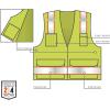 image:imageErgodyne Unisex Twotone Class 2 Two Tone Surveyors Vest Orange SmallMedium USLime