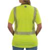 image:imageErgodyne Womens Glowear 8276bk Womens Performance Hivis TShirt  Type R Class 2 Black BottomLime