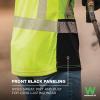 image:imageErgodyne Womens Glowear 8276bk Womens Performance Hivis TShirt  Type R Class 2 Black BottomLime