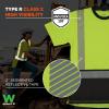 image:imageErgodyne Womens Glowear 8276bk Womens Performance Hivis TShirt  Type R Class 2 Black BottomLime