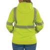 image:imageErgodyne Womens Glowear 8305w Womens Performance Hivis Hooded Zipup Sweatshirt  Type R Class 3Lime