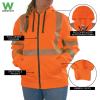 image:imageErgodyne Womens Glowear 8305w Womens Performance Hivis Hooded Zipup Sweatshirt  Type R Class 3Orange