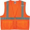 image:imageErgodyne GloWear 8220Z High Visibility Reflective Safety Vest ANSI Rated Zipper ClosureOrange