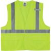 image:imageErgodyne GloWear 8225HL ANSI High Visibility Lime Solid Reflective Safety Vest Hook amp Loop Closure 2XL3XLHook  Loop Lime