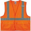 image:imageErgodyne GloWear 8225HL ANSI High Visibility Lime Solid Reflective Safety Vest Hook amp Loop Closure 2XL3XLHook  Loop Orange