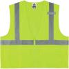 image:imageErgodyne GloWear 8225Z ANSI High Visibility Lime Solid Reflective Safety Vest Zipper Closure SmallMedium