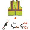 image:imageErgodyne GloWear 8231TVK Unisex Adult Tool Tethering Safety Vest Kit Includes 3 Tool LanyardsLime