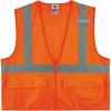image:imageErgodyne Unisex  Class 2 Standard Solid Vest Zipper Zippered Orange SmallMedium US