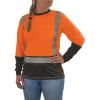 image:imageErgodyne Unisex Adult Glowear 8278bk Womens Performance Hivis Long Sleeve TShirt  Type R Class 2 Black BottomOrange