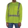 image:imageErgodyne Unisex Adult Glowear 8284 Essential Hivis Long Sleeve TShirt  Type R Class 2Lime