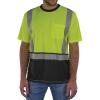 image:imageErgodyne Unisex Adult Glowear 8286bk Essential Hivis TShirt  Type R Class 2 Black BottomLime