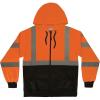 image:imageErgodyne Unisex Adult Glowear 8312bk Essential Hivis Hooded Zipup Sweatshirt  Type R Class 3 Black BottomOrange