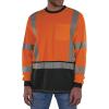 image:imageErgodyne Unisex Adult Glowear 8369bk Essential Hivis Long Sleeve TShirt  Type R Class 3 Black BottomOrange