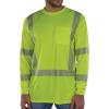 image:imageErgodyne Unisex Adult Glowear 8370 Performance Hivis Long Sleeve TShirt  Type R Class 3Lime