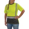 image:imageErgodyne Womens Glowear 8276bk Womens Performance Hivis TShirt  Type R Class 2 Black BottomLime
