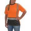 image:imageErgodyne Womens Glowear 8276bk Womens Performance Hivis TShirt  Type R Class 2 Black BottomOrange