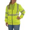 image:imageErgodyne Womens Glowear 8305w Womens Performance Hivis Hooded Zipup Sweatshirt  Type R Class 3Lime