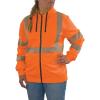 image:imageErgodyne Womens Glowear 8305w Womens Performance Hivis Hooded Zipup Sweatshirt  Type R Class 3Orange