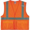 image:imageErgodyne unisexadult High Visibility Reflective Safety Vest Type R Class 2 Two Exterior Pockets Hook amp Loop ClosureOrange