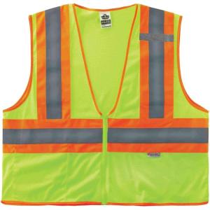image:imageErgodyne GloWear 8230Z ANSI TwoTone High Visibility Lime Reflective Safety Vest SmallMediumLime