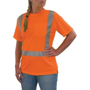 image:imageErgodyne Unisex Adult Glowear 8274 Womens Essential Hivis TShirt  Type R Class 2Orange