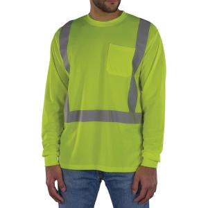 image:imageErgodyne Unisex Adult Glowear 8284 Essential Hivis Long Sleeve TShirt  Type R Class 2Lime