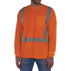 image:imageErgodyne Unisex Adult Glowear 8284 Essential Hivis Long Sleeve TShirt  Type R Class 2Orange