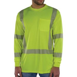 image:imageErgodyne Unisex Adult Glowear 8370 Performance Hivis Long Sleeve TShirt  Type R Class 3Lime