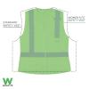 image:imageErgodyne GloWear 8210HLWS Womens HighVisibility Vest Type R Class 2 Hook amp Loop HiVis Vests for WomenLime