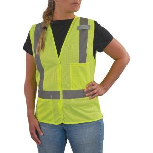 image:imageErgodyne GloWear 8210HLWS Womens HighVisibility Vest Type R Class 2 Hook amp Loop HiVis Vests for WomenLime