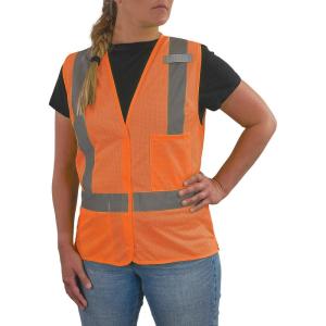 image:imageErgodyne GloWear 8210HLWS Womens HighVisibility Vest Type R Class 2 Hook amp Loop HiVis Vests for WomenOrange
