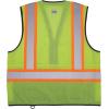 image:imageErgodyne GloWear 8251HDZBK Class 2 Safety Vest Hi Vis TwoTone Reflective Black Front Zipper ClosureLime