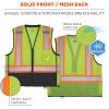 image:imageErgodyne GloWear 8251HDZBK Class 2 Safety Vest Hi Vis TwoTone Reflective Black Front Zipper ClosureLime