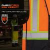 image:imageErgodyne GloWear 8251HDZBK Class 2 Safety Vest Hi Vis TwoTone Reflective Black Front Zipper ClosureOrange