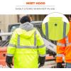 image:imageErgodyne GloWear 8365BK Rain Jacket Black Bottom High Visibility Reflective ANSI CompliantLarge