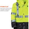 image:imageErgodyne GloWear 8365BK Rain Jacket Black Bottom High Visibility Reflective ANSI CompliantXLarge