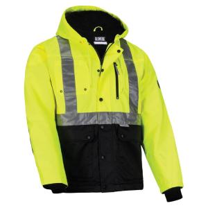 image:imageErgodyne GloWear 8275 Hi Vis Class 2 Reflective Workwear Jacket Sherpa Fleece Lined Heavy Duty Type RLime
